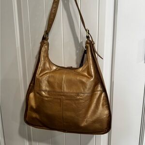 HOBO Metallic Gold Shoulder Bag